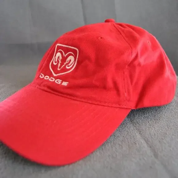 Dodge Red w/ White Logo Adjustable Dad Hat - Picture 3 of 11